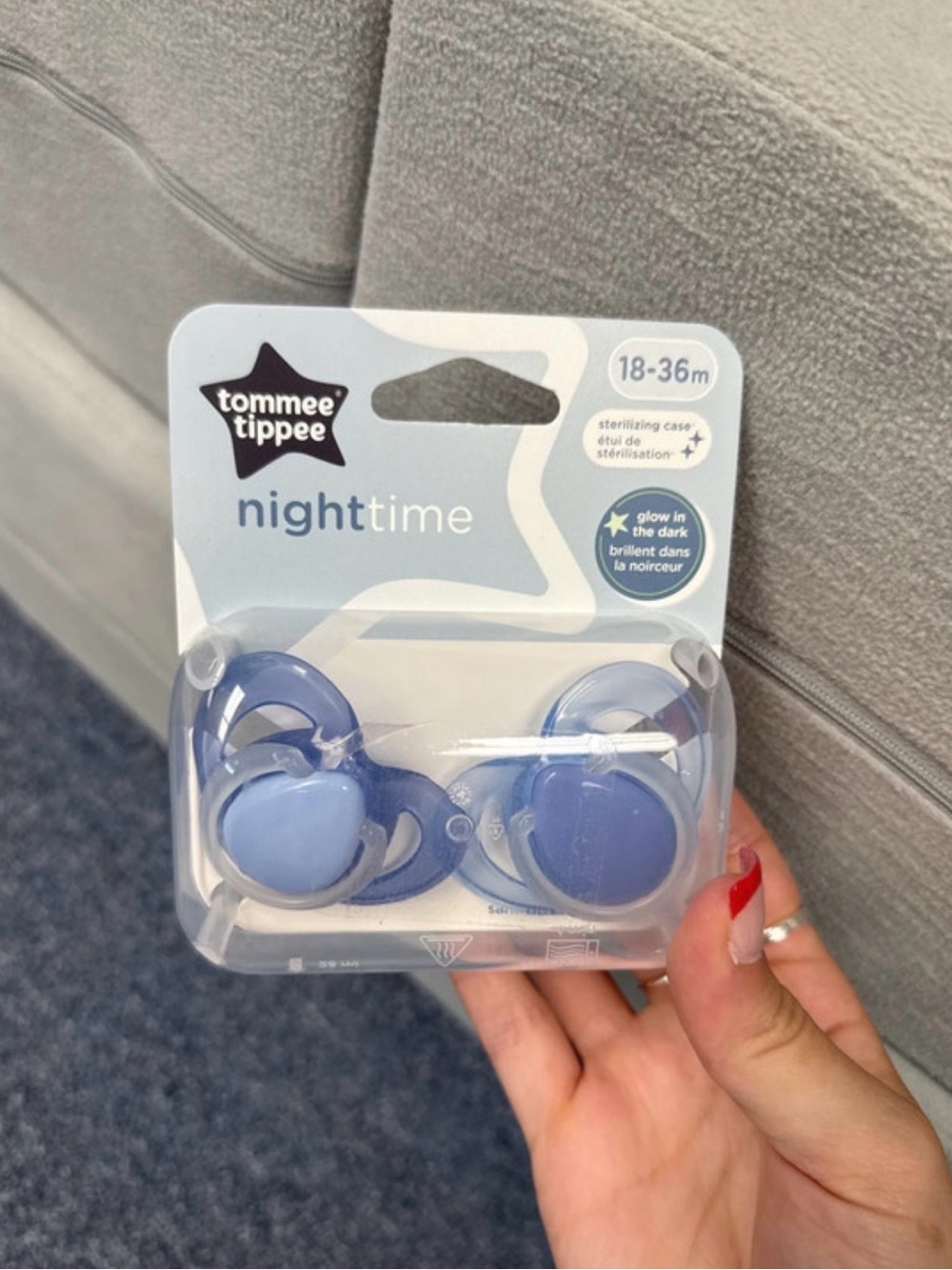 Tommee Tippee Nighttime Pacifier Glow in the Dark 18-36 months